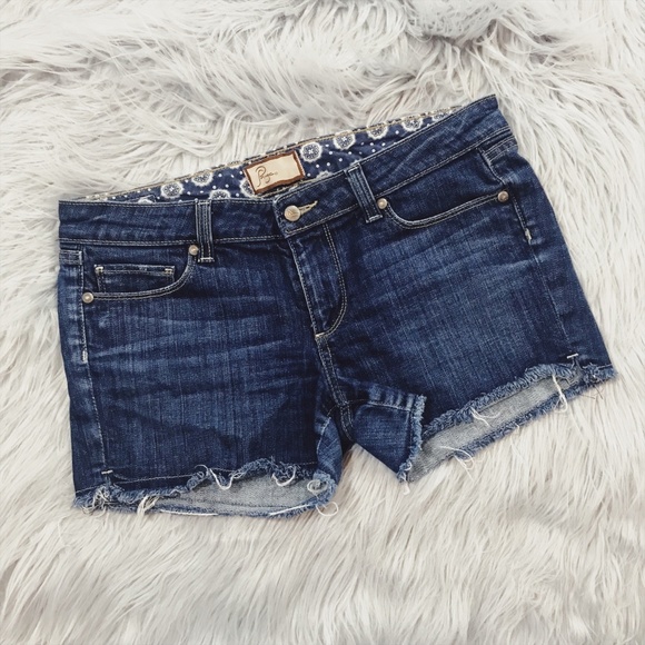 PAIGE Cut Off Denim Shorts - Picture 1 of 5